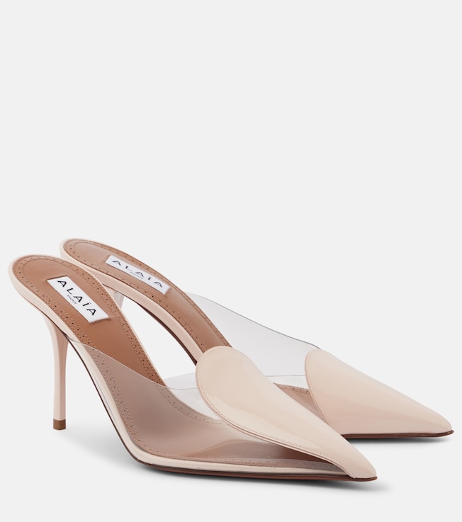 Le Cœur Abstrait 90 patent leather mules | Alaïa