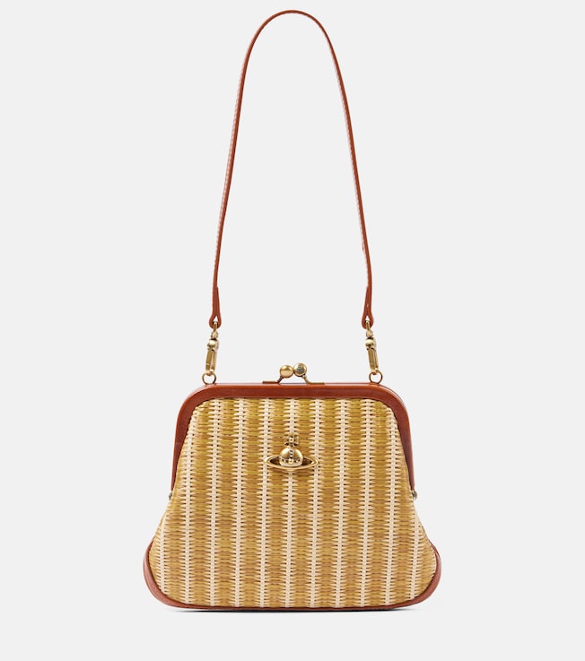 Vivienne's raffia shoulder bag | Vivienne Westwood
