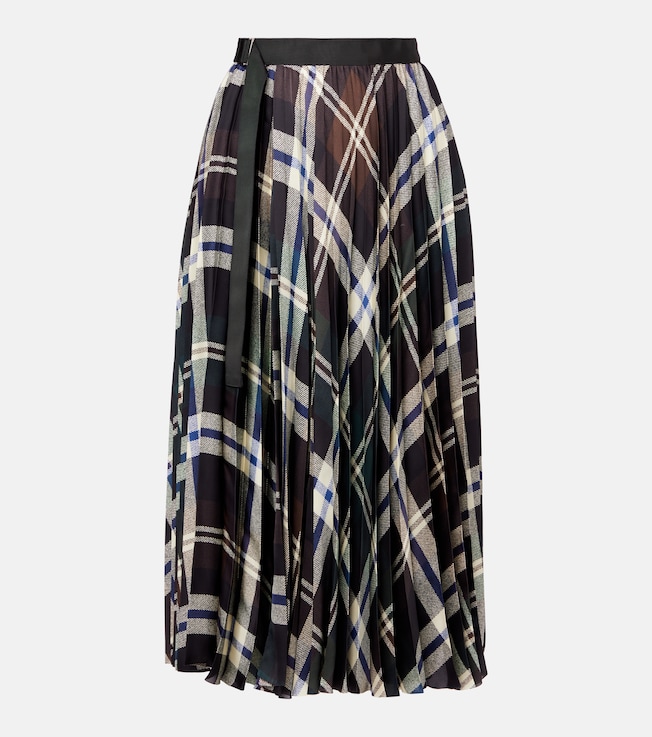 Plaid midi skirt | Sacai