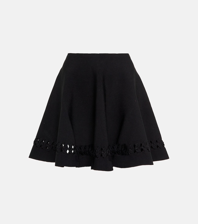 Woven cutout miniskirt | Alaïa