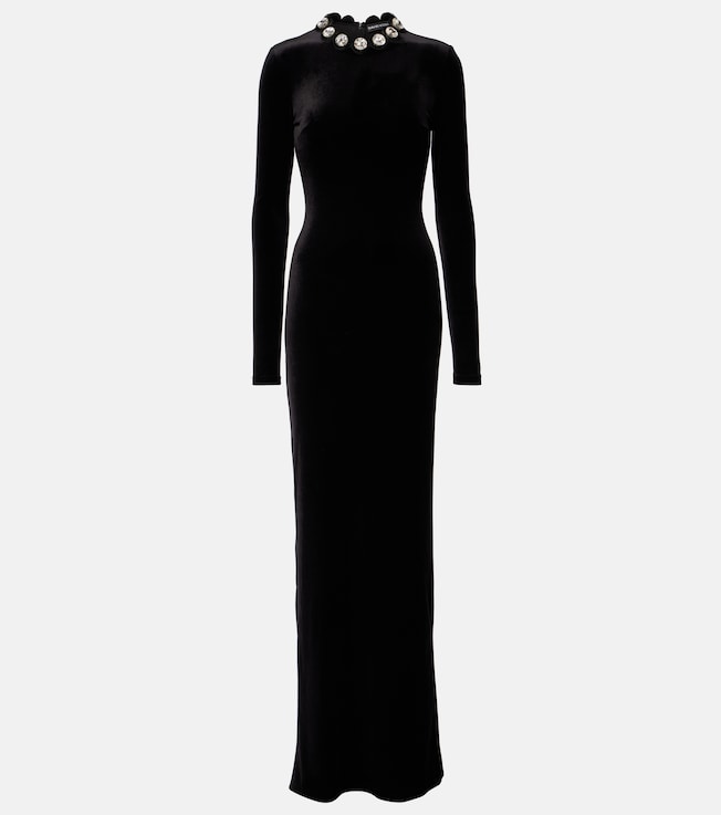 Crystal-embellished scalloped gown | David Koma