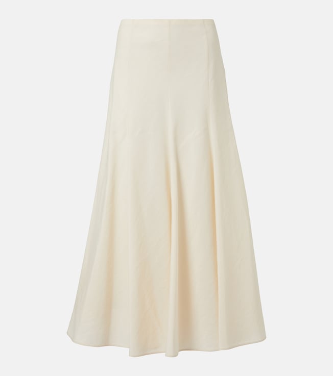 Lenno silk and cotton maxi skirt | Khaite