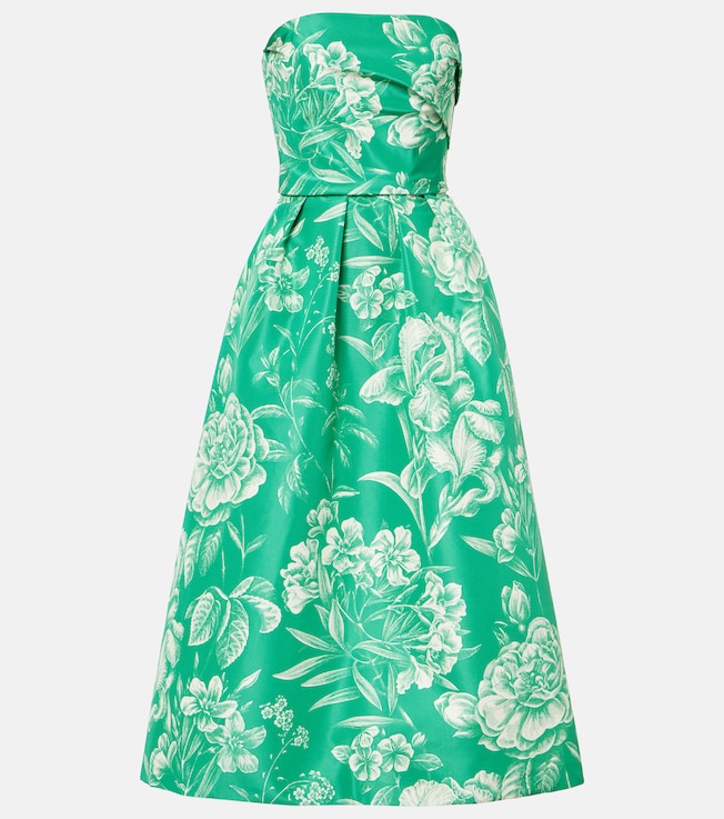 Strapless silk gown | Monique Lhuillier