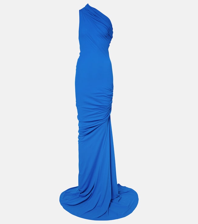 Pillar one-shoulder draped gown | Entire Studios