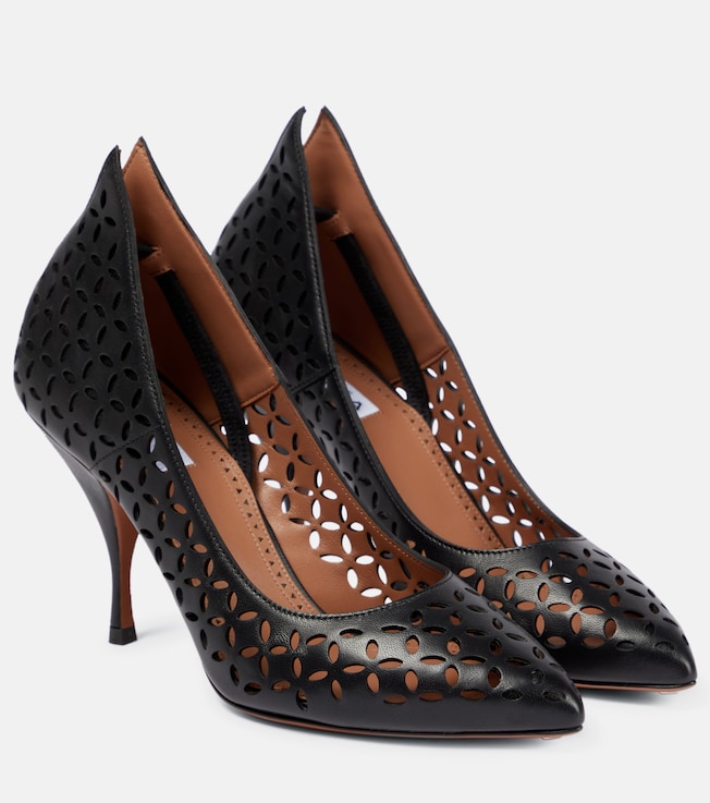 Laser-cut leather pumps | Alaïa