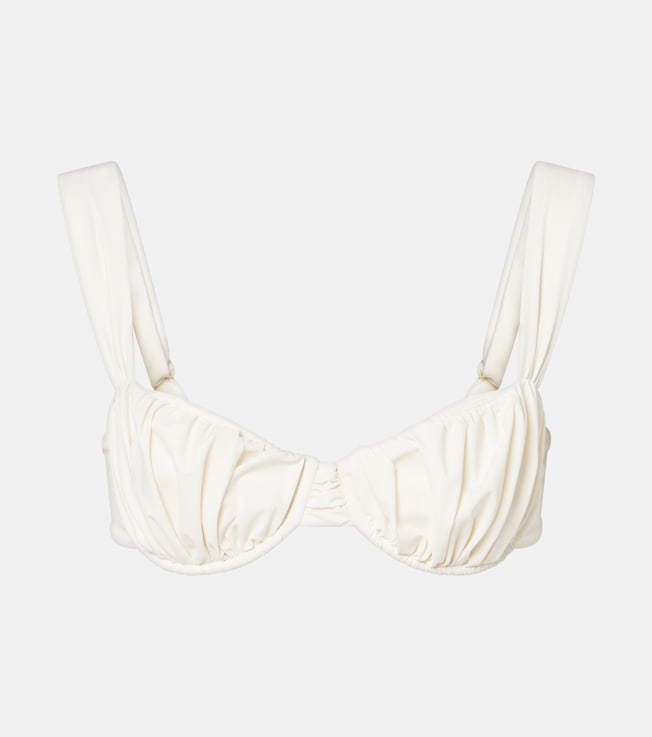 Emily ruched bikini top | Faithfull
