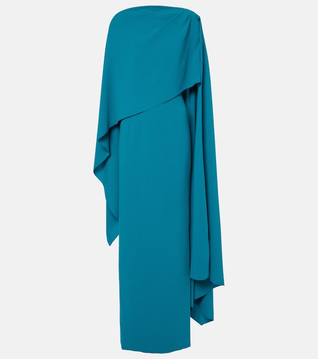 Demetria caped crêpe midi dress | Roksanda