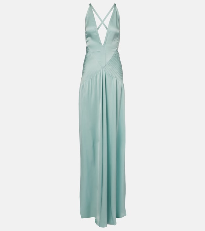 Halterneck silk satin gown | Tom Ford