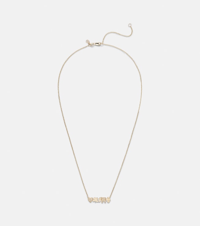 Icon Bar 14kt gold necklace with diamonds | Sydney Evan