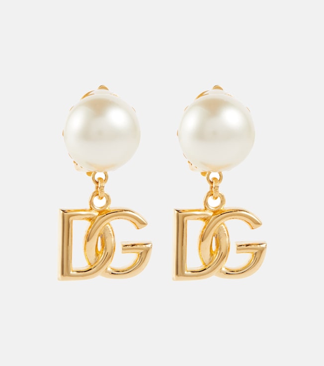 DG faux pearl clip-on earrings | Dolce&Gabbana