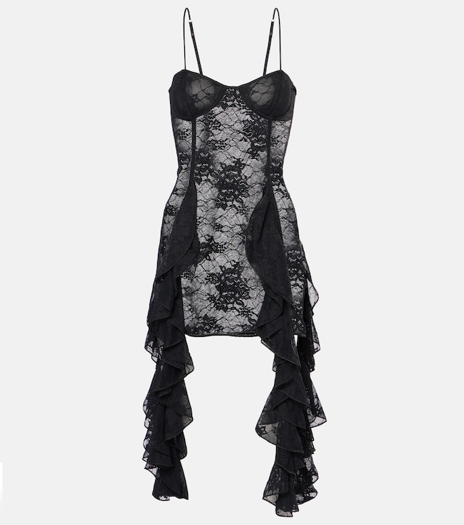 Ruffled lace minidress | Oséree