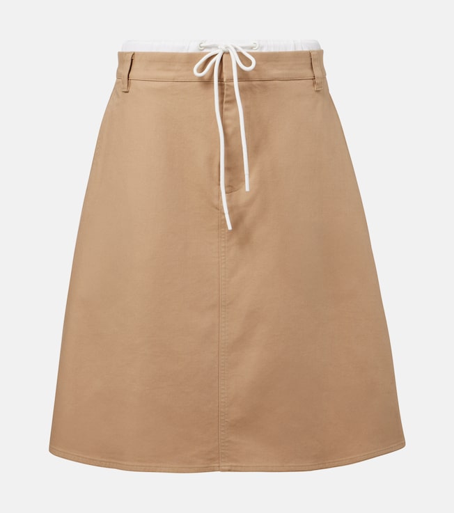 Layered cotton twill midi skirt | Vince