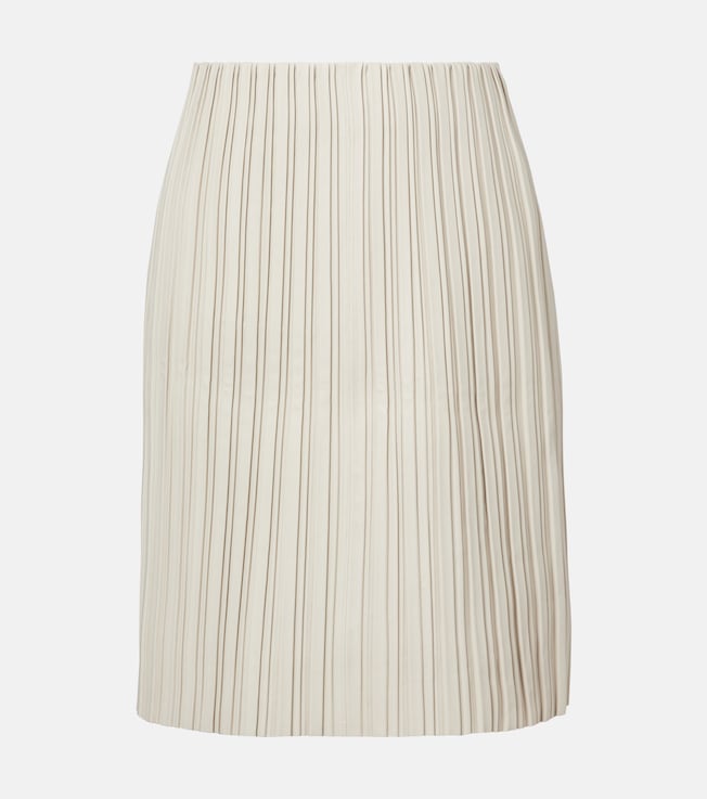 Plissé leather midi skirt | Róhe