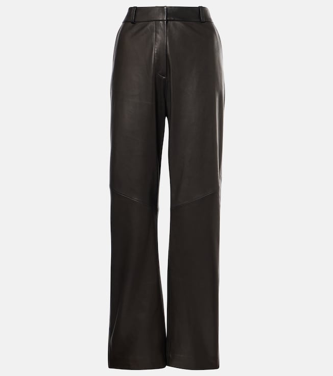 Leather straight pants | The Sei