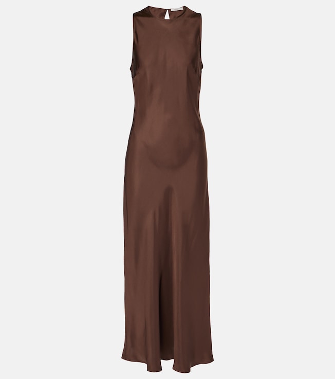 Valencia silk twill maxi dress | Asceno