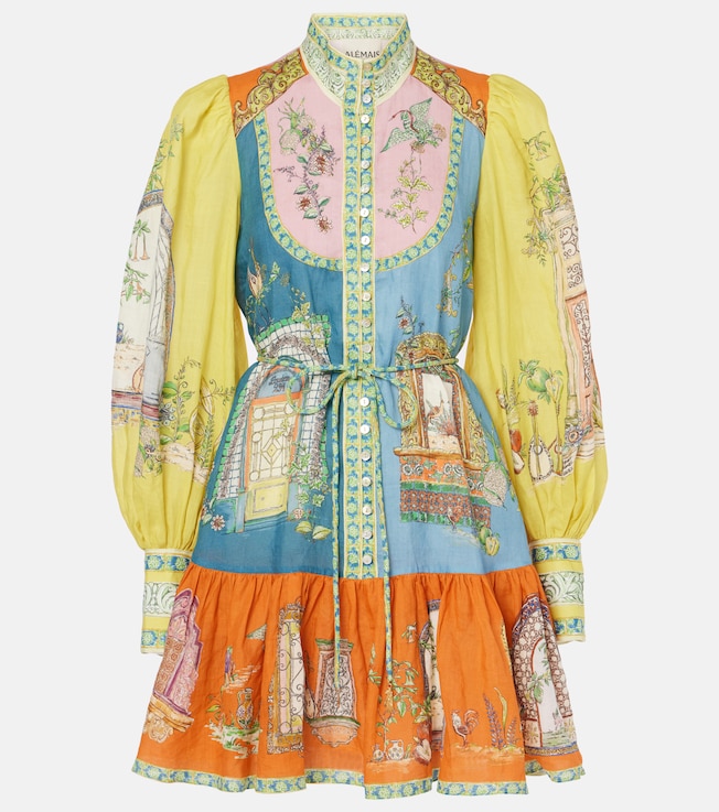 Monte printed ramie minidress | Alémais