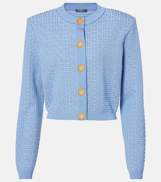 Monogram lamé cardigan | Balmain