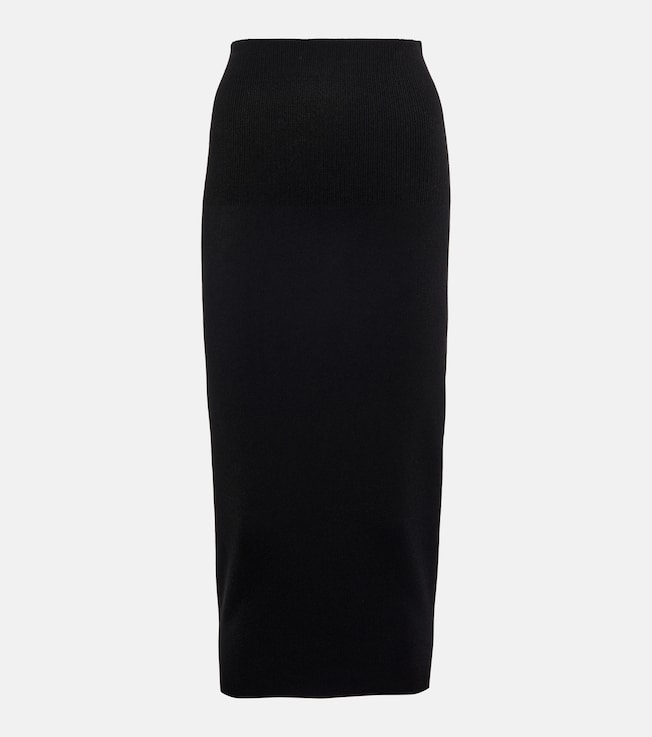 VB Body high-rise knit midi skirt | Victoria Beckham