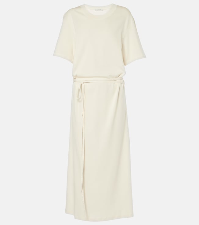 Belted cotton jersey midi dress | Lemaire