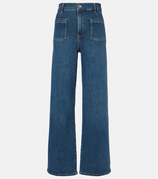 Le Slim Palazzo high-rise wide-leg jeans | Frame