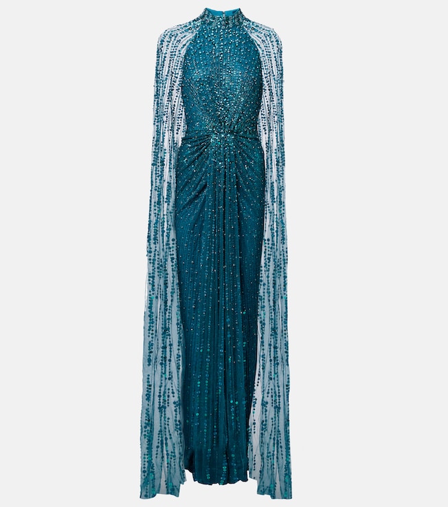 Cairo sequined caped gown  | Jenny Packham