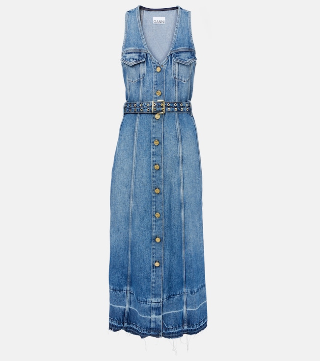 Denim midi dress | Ganni