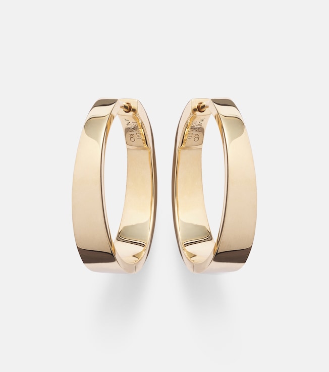 Meryl 18kt yellow gold hoop earrings | Anita Ko