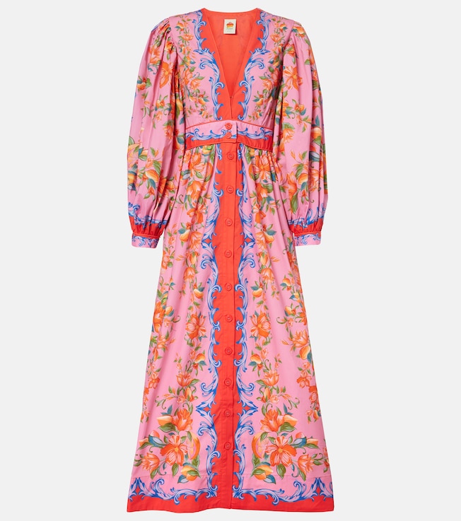 Sicily Flowers cotton shirt dress | Farm Rio
