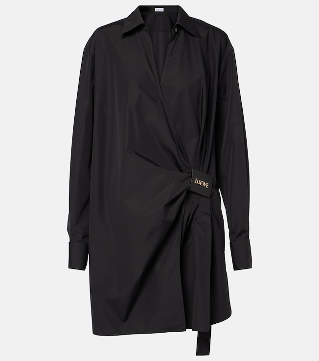 Draped cotton shirt dress | Loewe