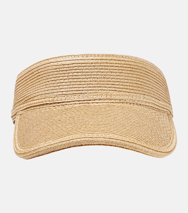 Raffia-effect visor | Saint Laurent