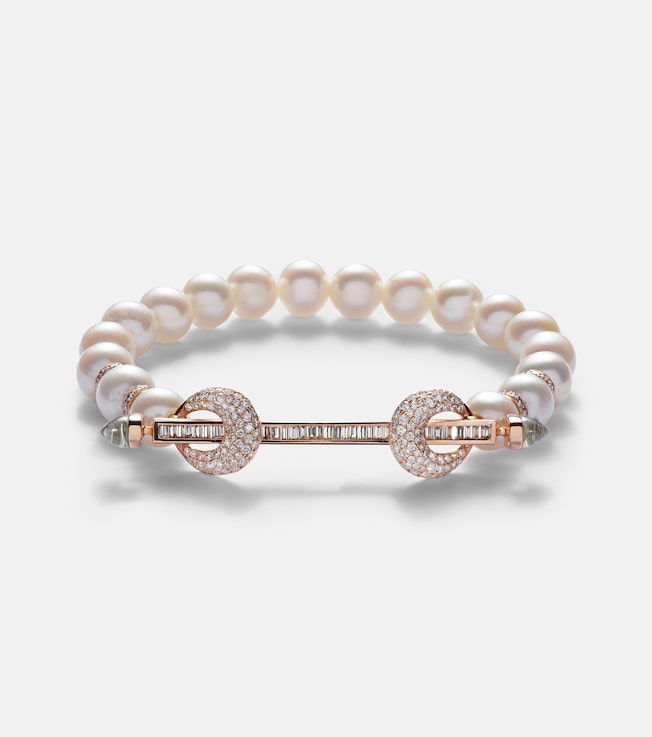Chakra 18kt rose gold bracelet with gemstones | Ananya