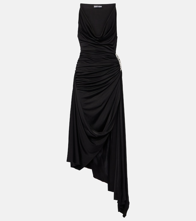 Asymmetric crystal-embellished gown | David Koma