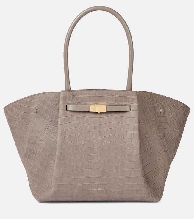 New York croc-effect leather tote bag | DeMellier