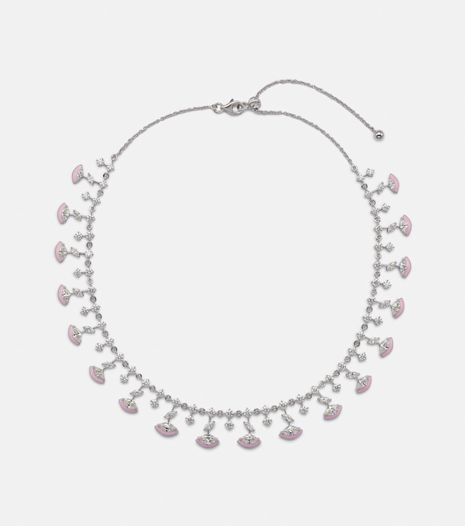 The Eye 18kt white gold choker with enamel and diamonds | Kamyen