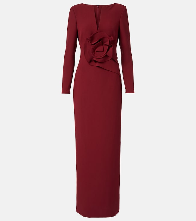 Floral-appliqué crêpe gown | Roland Mouret