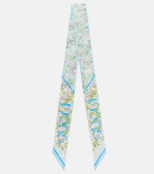 Floral silk twill scarf | Gucci