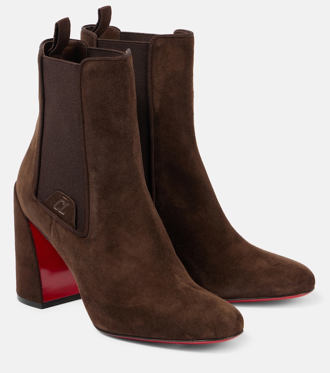 Turelastic 85 suede ankle boots | Christian Louboutin