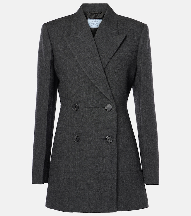 Double-breasted wool blazer | Prada