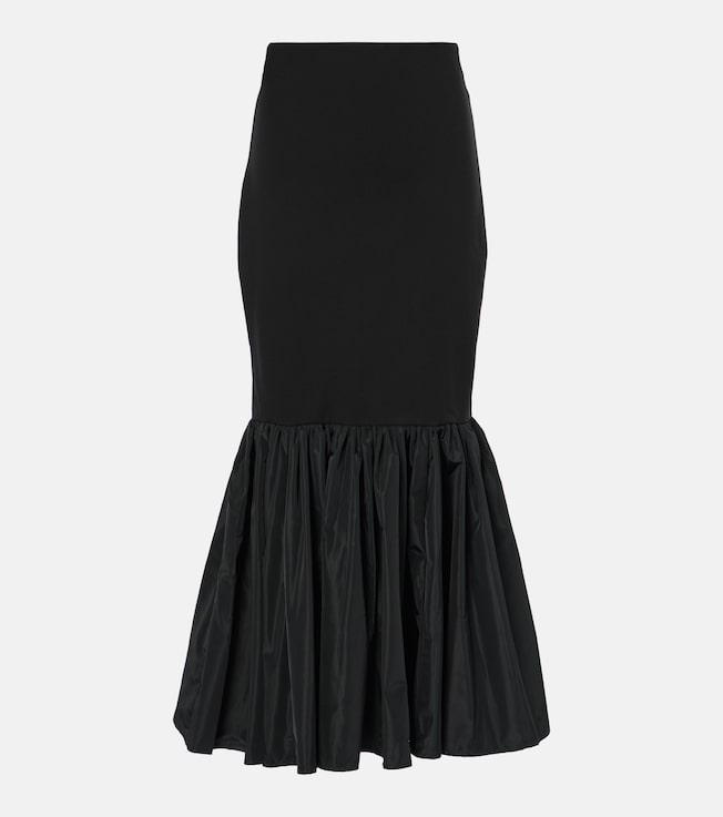 Hawthorne taffeta-trimmed ponte maxi skirt | Staud