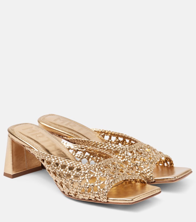 Ernestina woven metallic leather mules | Souliers Martinez
