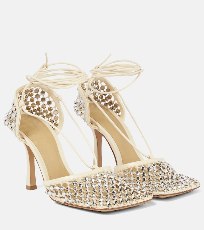 Sparkle Stretch embellished sandals | Bottega Veneta
