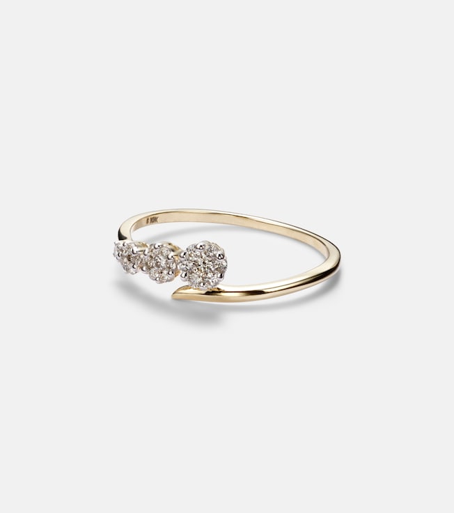 Burst Galaxy 10kt yellow gold ring with diamonds | Stone and Strand