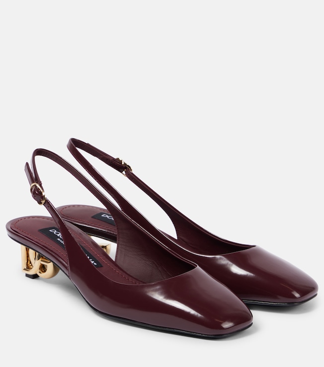DG 40 patent leather slingback pumps | Dolce&Gabbana