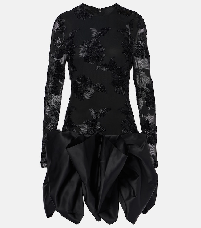 Floral embroidered satin minidress | Rotate