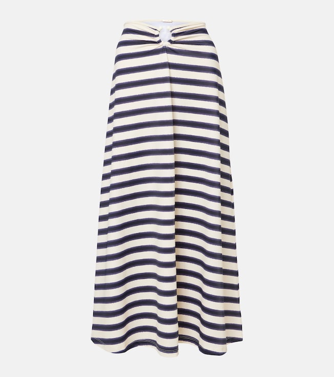 Striped gathered maxi skirt | Johanna Ortiz