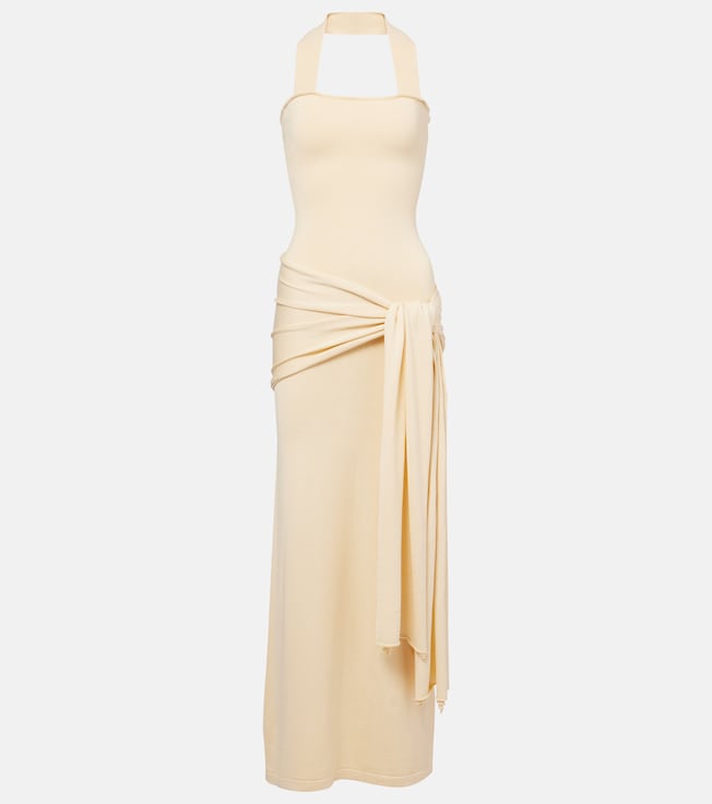 Knitted silk and cotton maxi dress | Aya Muse