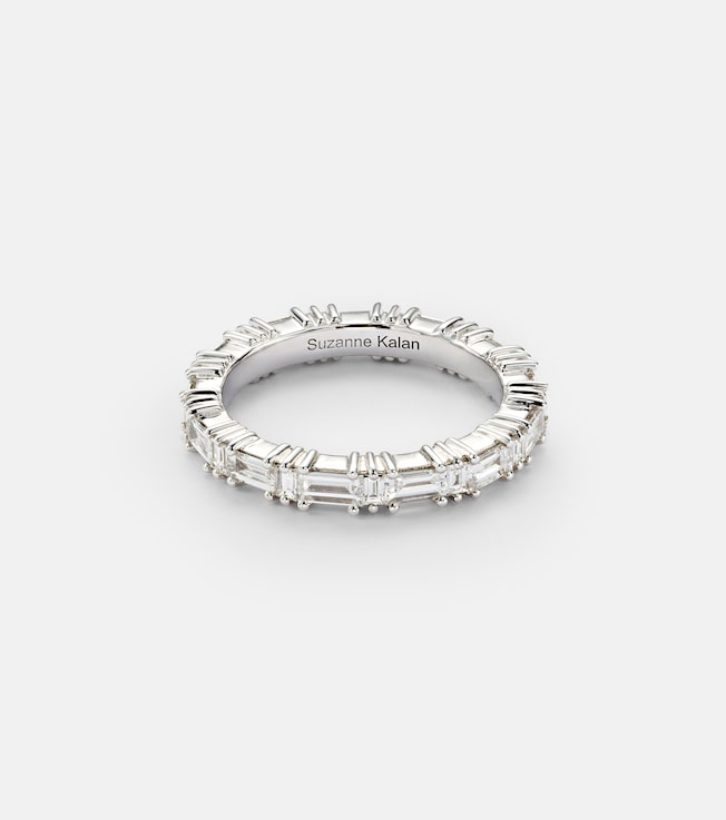 18kt white gold ring with diamonds | Suzanne Kalan