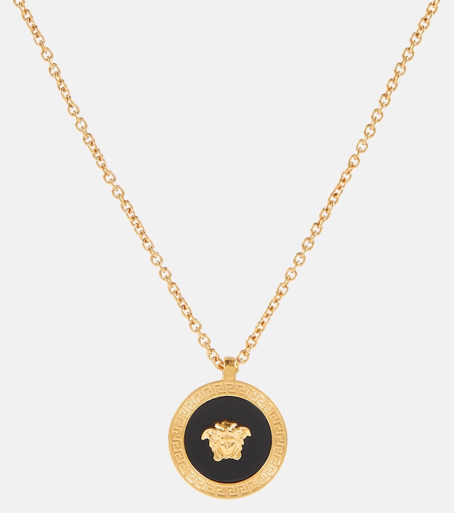 Medusa enamel pendant necklace | Versace