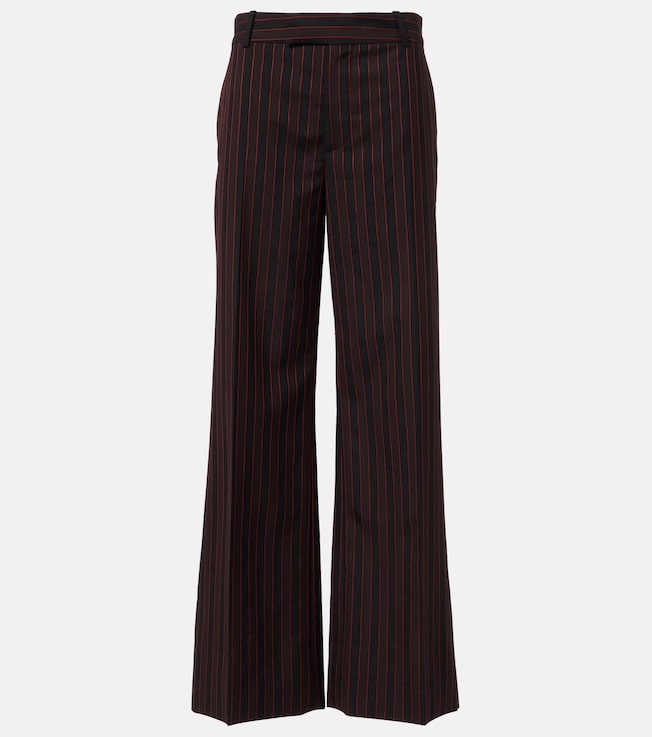 Pinstripe wool straight pants | McQueen
