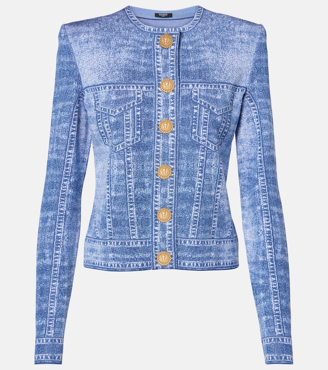 Trompe l'oeil jacquard cardigan | Balmain